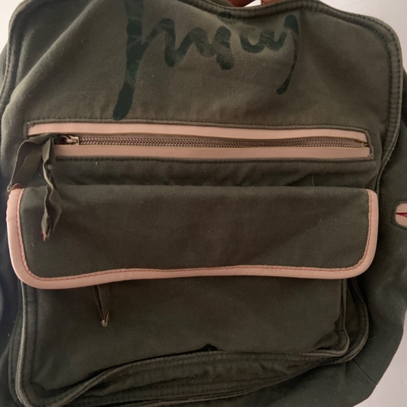 Vintage Juicy Couture Canvas + Leather Backpack Tote Bag - Picture 3 of 16